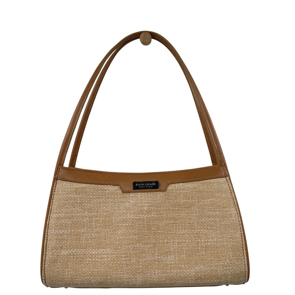 Kate Spade Vintage Y2K Straw Structured Hand Bag - Picture 2 of 5